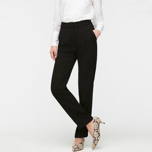 J Crew Elastic Back Straight Pant 16 Black